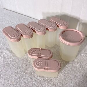Vintage Tupperware Pink Modular Mates Spice It Containers 16pcs